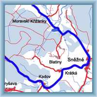 Cyklotrasy - Sněžné - Svratka - Sněžné