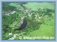 Letecký pohled na obec Libá