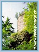 Zbytky hradu Perštejn