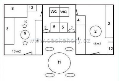 Bungalov v rekreační oblasti