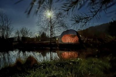 Glamping Jedlová s venkovním wellness