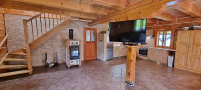 Horská roubenka s bazénem a saunou