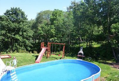 Horská roubenka s bazénem a saunou