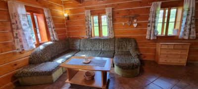 Horská roubenka s bazénem a saunou