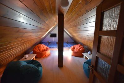 Chalupa u kvetoucího pařezu