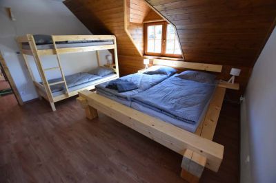 Chalupa u kvetoucího pařezu