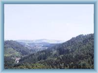 Pohled ze skalního hradu Střmen k Teplicím