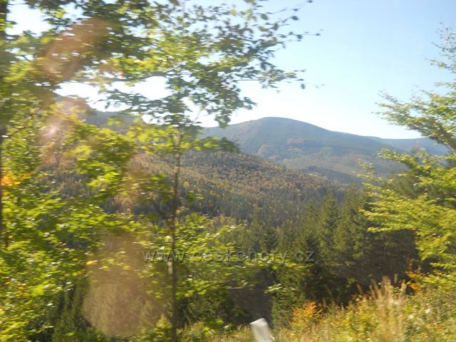 Jeseníky - pohľad z autobusu