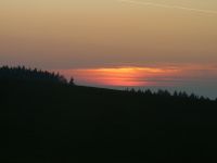Západ slunce nad Orlickými horami.