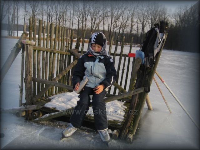 bruslení na Drňáku v krutém mraze