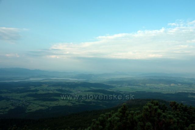 Panorama z Babi hory
směr vodní nádrž Orava