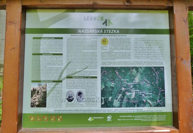 Lázně Jeseník - tabule Nassavské cesty