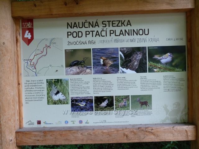 Branná - tabule 4. zastavení na NS Pod ptačí planinou