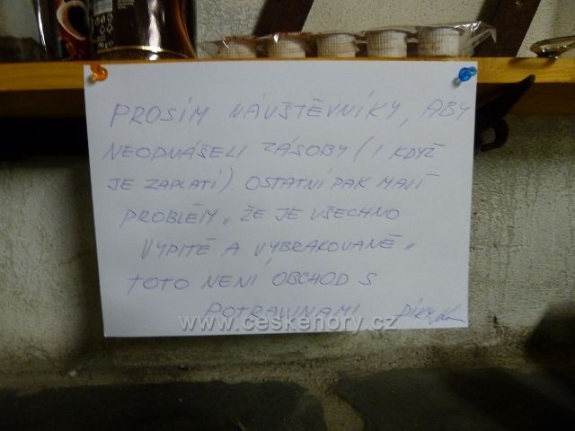 Branná - interiér samoobslužného "Konibaru"