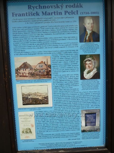 Rychnov nad Kněžnou - informační tabule  u Pelclova nábřeží