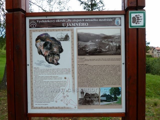 Jablonné nad Orlicí - tabule vycházkového okruhu "Po stopách mlsného medvěda"