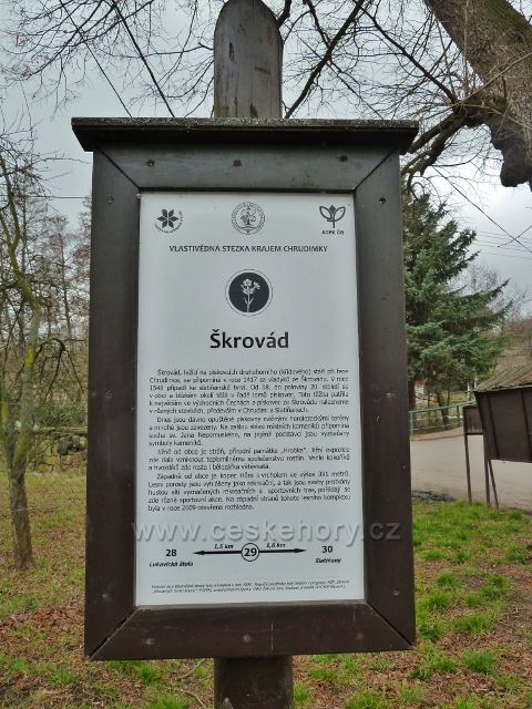 Škrovád -informační tabule vlastivědné stezky