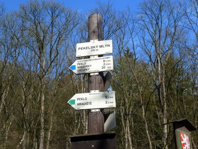 Turistický rozcestník Pekelský mlýn