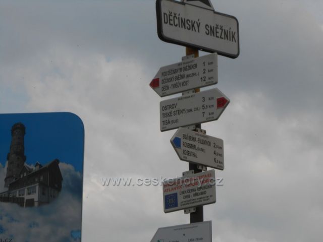 rozcestník na Sněžníku