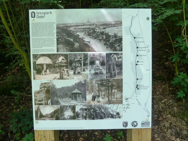 Mšeno - informační panel Lesopark Debř