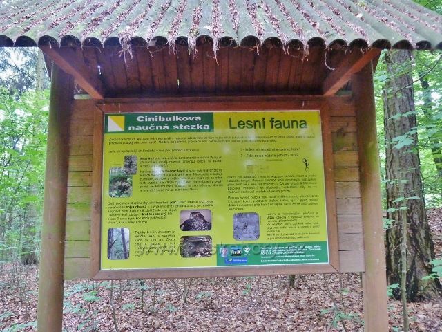 Kokořínsko - informační panel Cinibulkova NS u Švédského valu