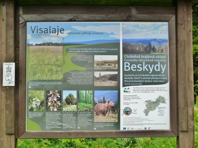 Visalaje - panel CHKO Beskydy v Ježánkách