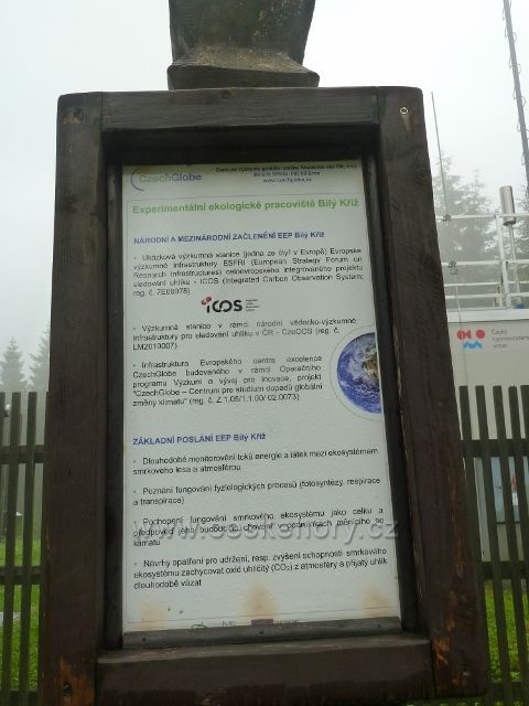 Visalaje - panel přibližující činnost EEP, výzkumné stanice Bílý kříž