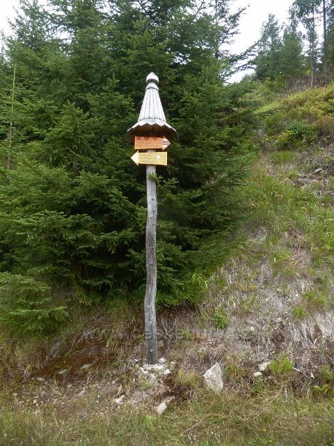 Králický Sněžník - lyžařský rozcestník nad Adéliným pramenem