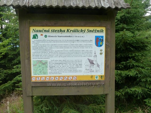 Králický Sněžník - informační tabule NS Králický Sněžník, Staroměstsko