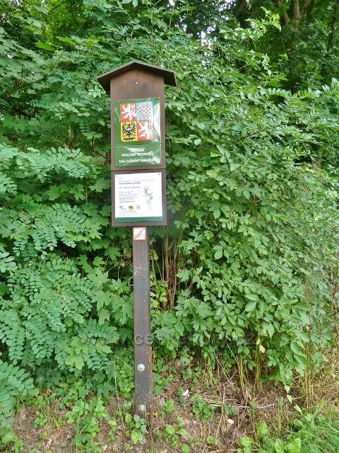 Pálava - tabulka PR Děvín-Kotel-Soutězka