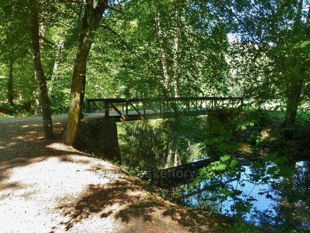 Vlašim - dřevěný most přes Blanici v zámeckém parku