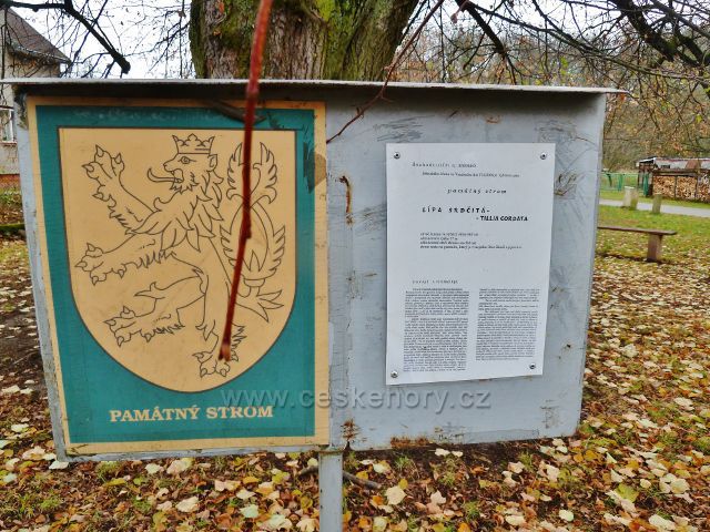 Záměl - informační tabulka u Vorařské lípy