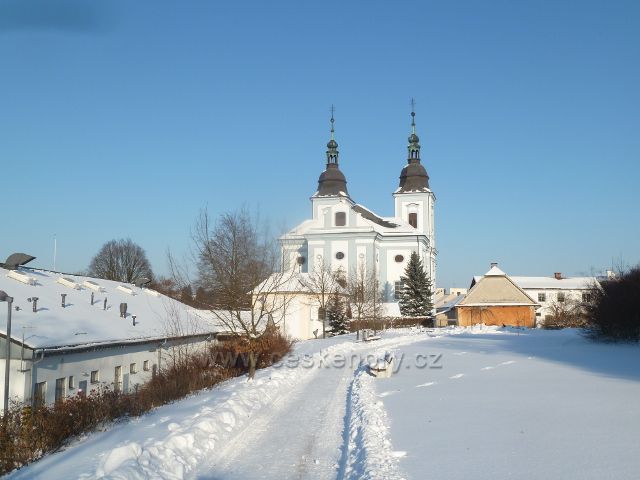 Žamberk - pohled na kostel sv.Václava z parčíku nad Billou