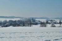 Lukavice - pohled na střed obce od hřbitova