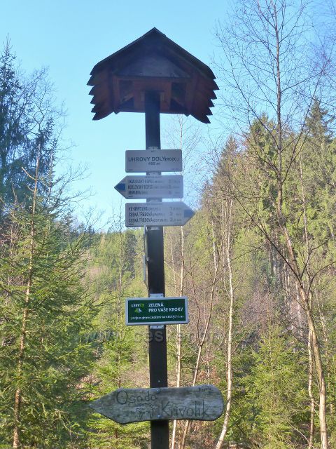 Č.Třebová - turistický rozcestník Uhrovy doly(480 m.n.m.)