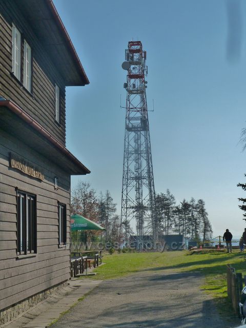 Kozlovský kopec - pohled na rozhlednu od Švabinského chaty