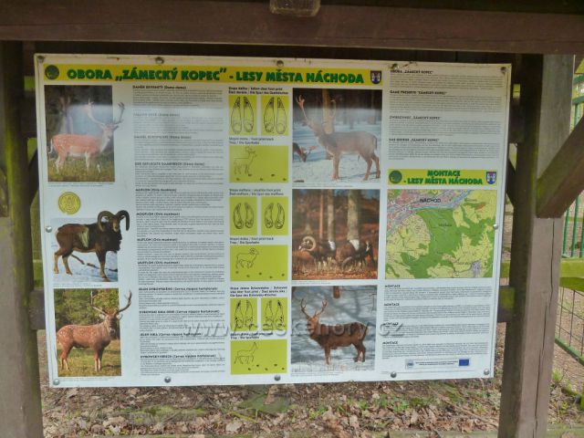 Náchod - tabule u vchodu do zámecké obory