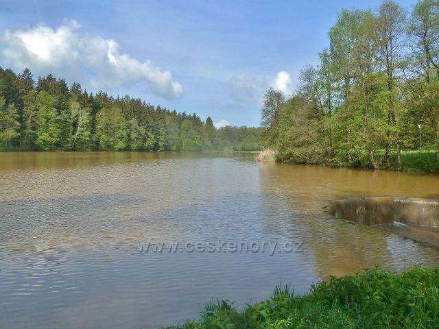 Lanškrounské rybníky - Pšeničkův rybník po dešti
