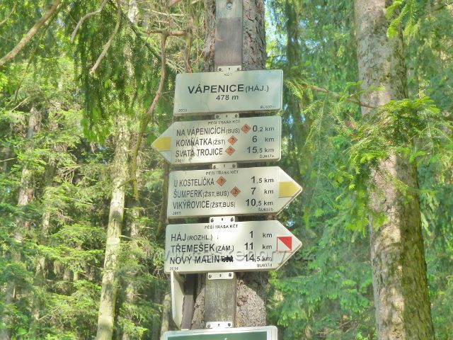 Rozhledna Háj -nejkratší cesta k rozhledně vede z rozcestí Vápenice(hájovna)
