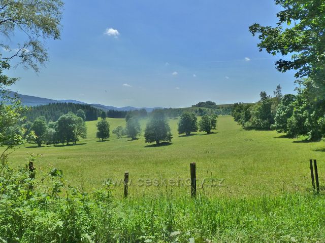 Ostružná - pastviny pod bývalou Bídou