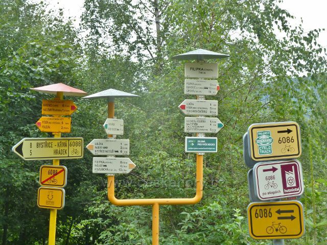 Turistický rozcestník "Filipka (chata), 745 m.n.m."