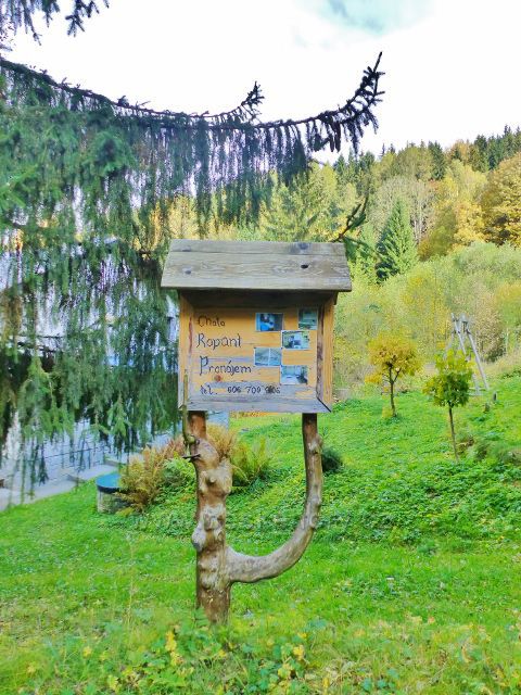 Vysoký Potok - poutač u chaty Rapant