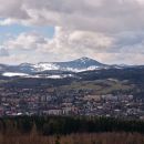 Varnsdorf ze Špičáku - v pozadí Jedlová a Tolštejn