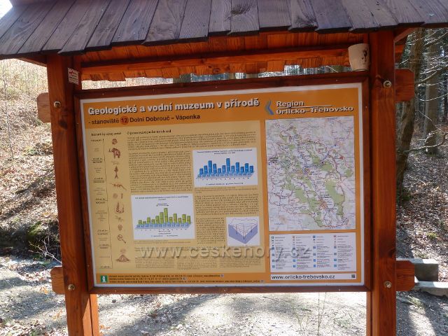 Dolní Dobrouč - informační panel v areálu Vápenka
