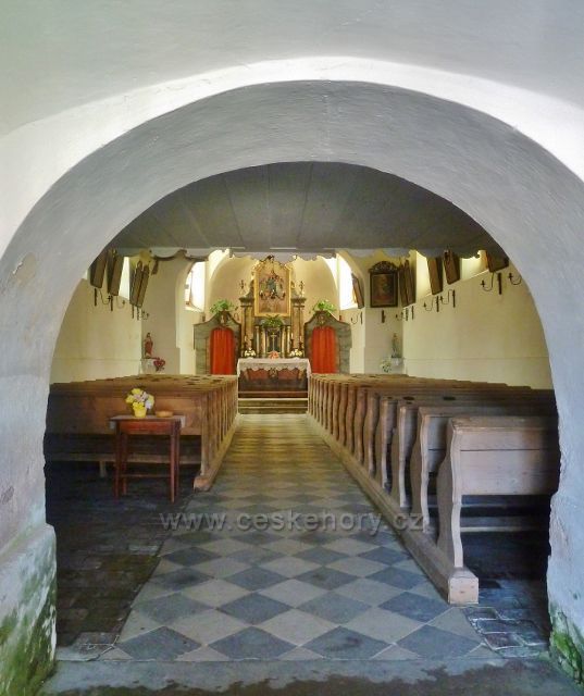 Šanov - interiér kostela Nanebevzetí Panny Marie