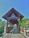 Vikýřovice - krytý dřevěný mostek přes Desnou