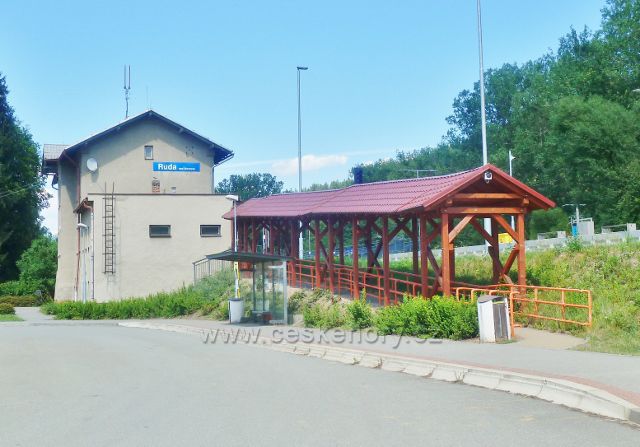 Ruda nad Moravou - železniční stanice na trati z Hanušovic do Šumperka