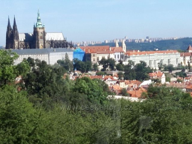 Pohled na Pražský hrad z Petřína