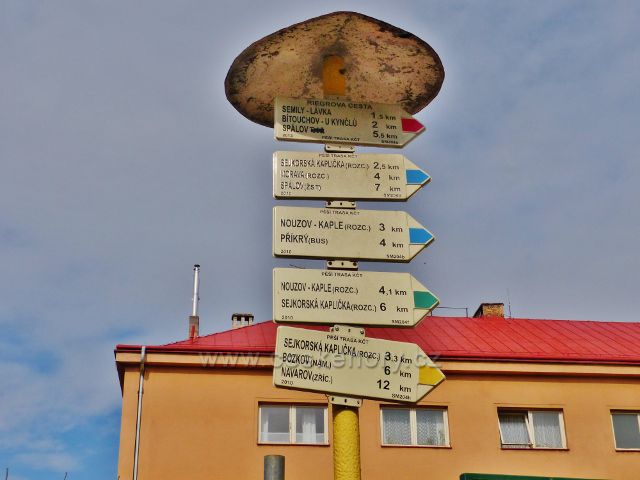 Semily - turistický rozcestník u Muzea