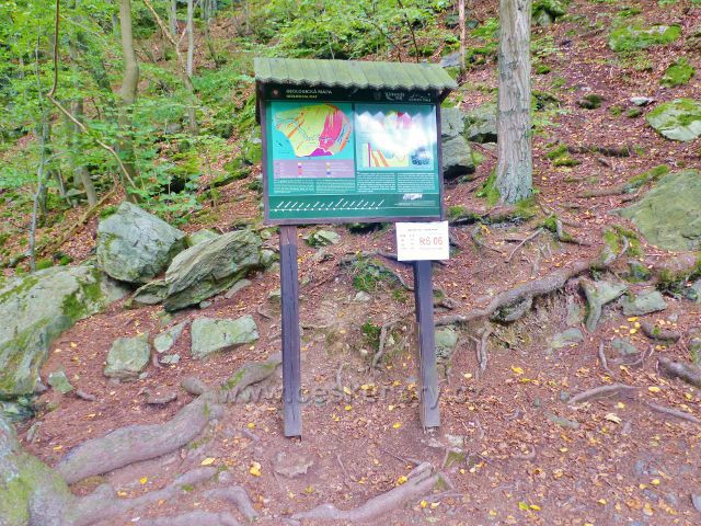 Semily - Riegrova stezka. Geologická mapa u přístřešku Pěšorest